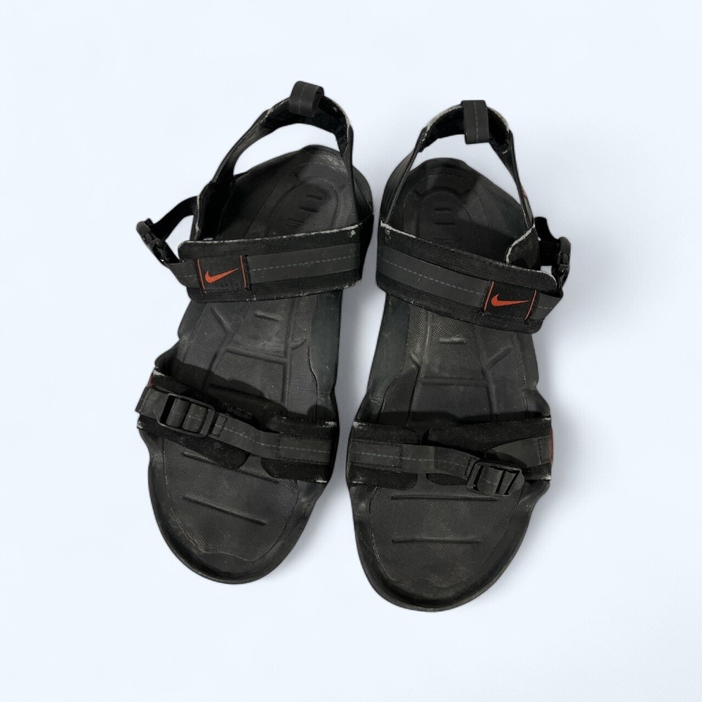 Nike ACG Sport Vintage Sandals Black Red Hiking Walking Running Sz 10